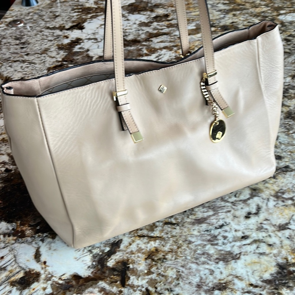 Faux leather shoulder bag
